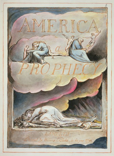 Titlepage to America, a Prophecy by William Blake